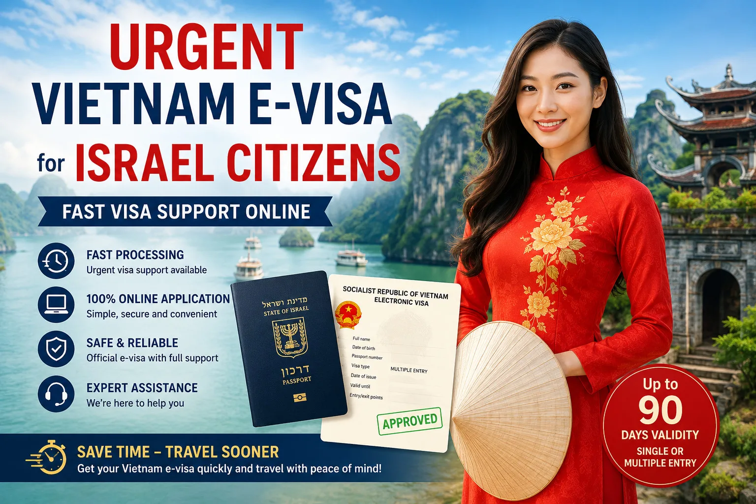 Urgent Vietnam E-visa For Israel Citizen