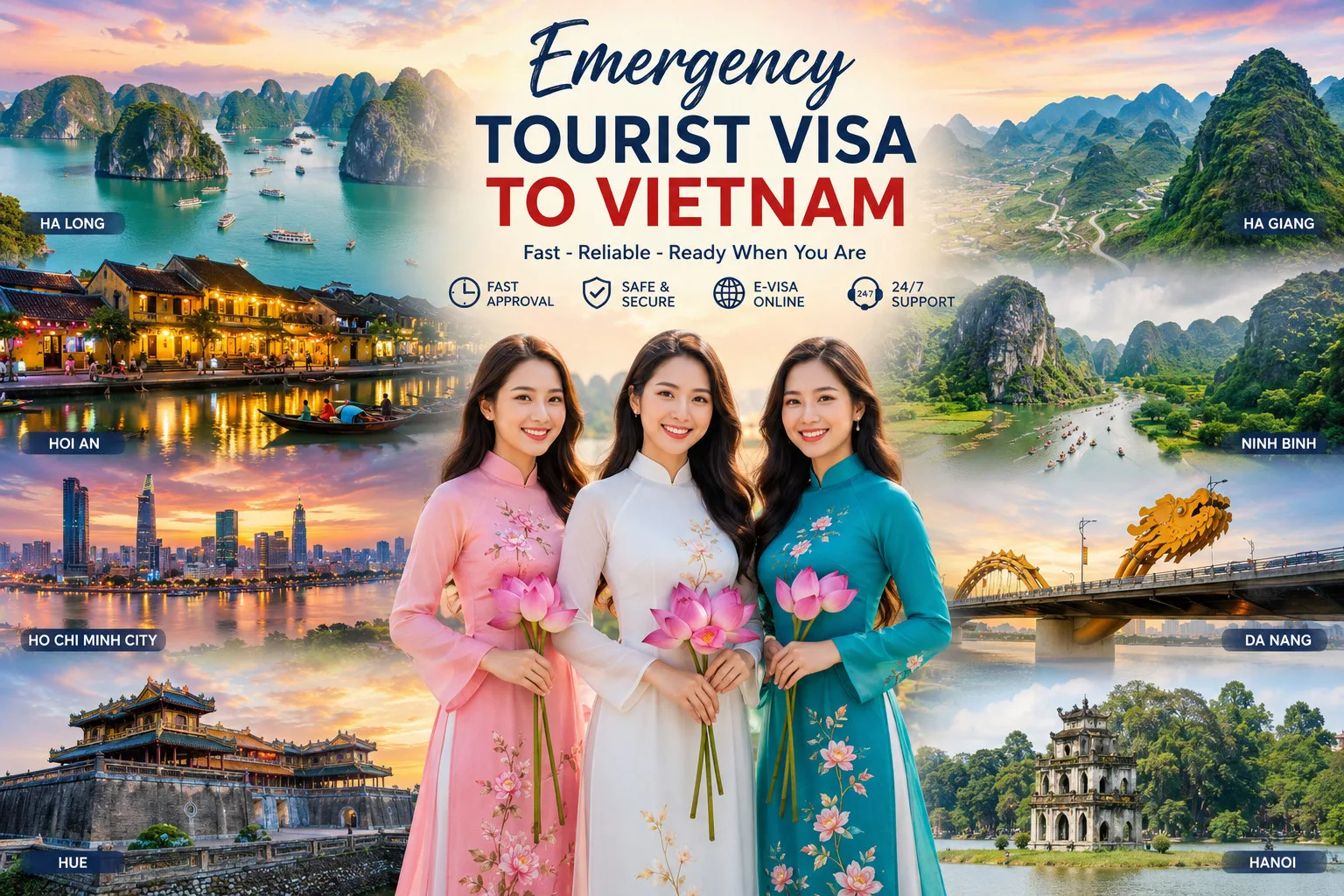 Emengency Tourist Visa To Vietnam