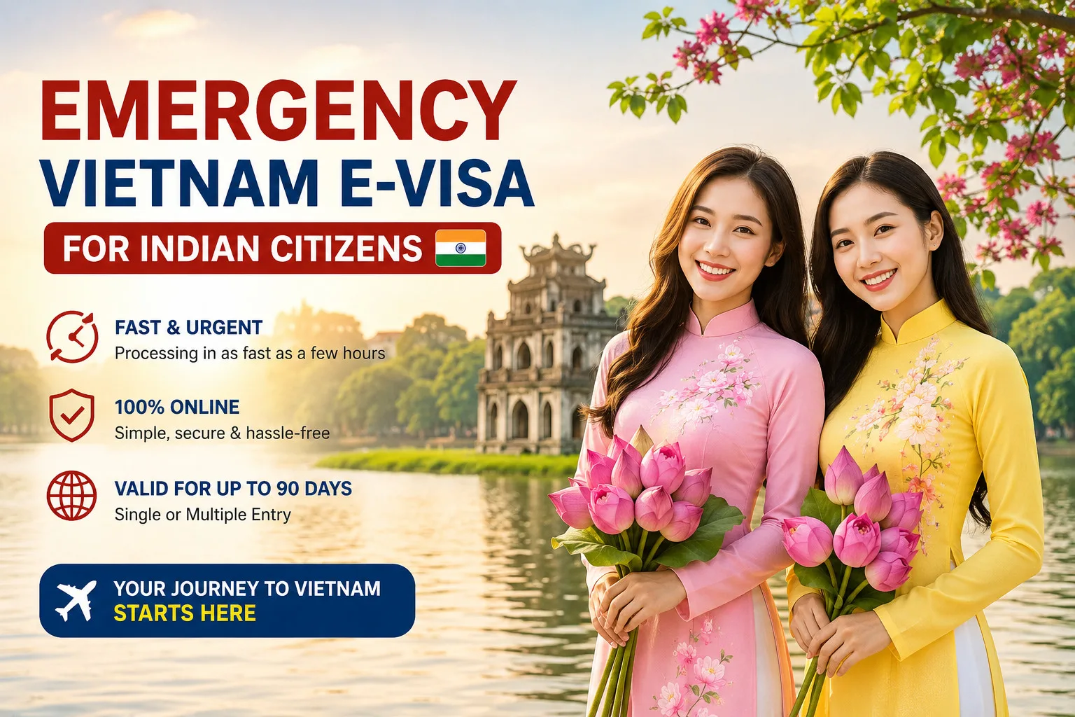 Emergency Vietnam E-visa For Indian Citizens